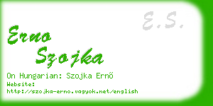 erno szojka business card